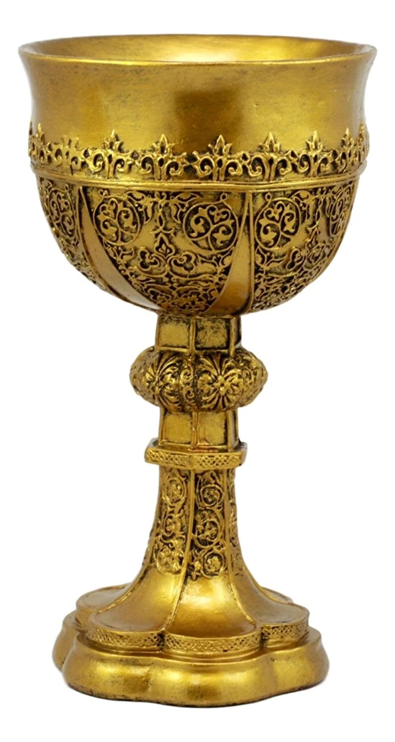 Ebros Decorative Merlin's Holy Grail The Golden Cup Of Life Chalice