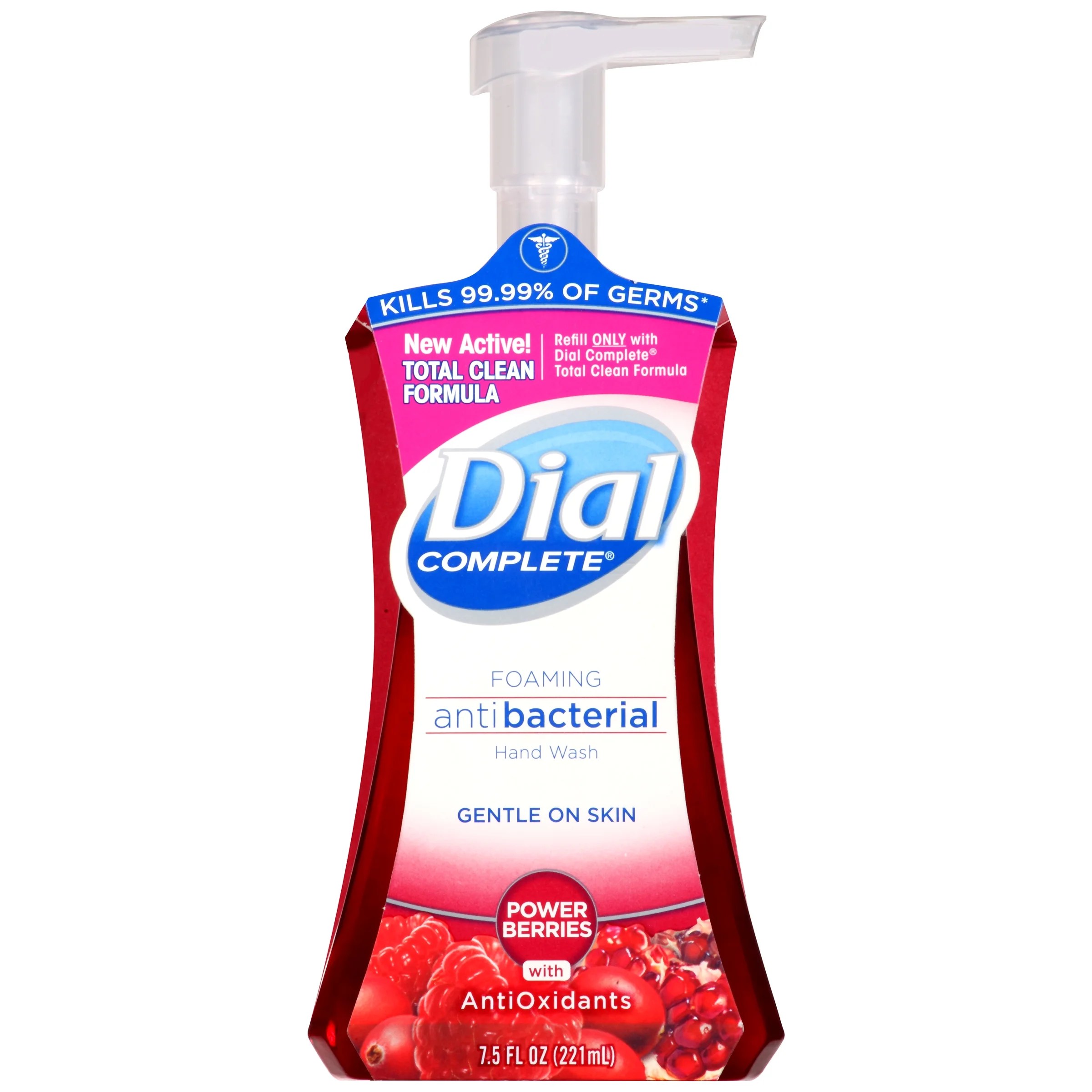 Dial Complete Antibacterial Foaming Hand Wash, Power Berries, 7.5 Ounce