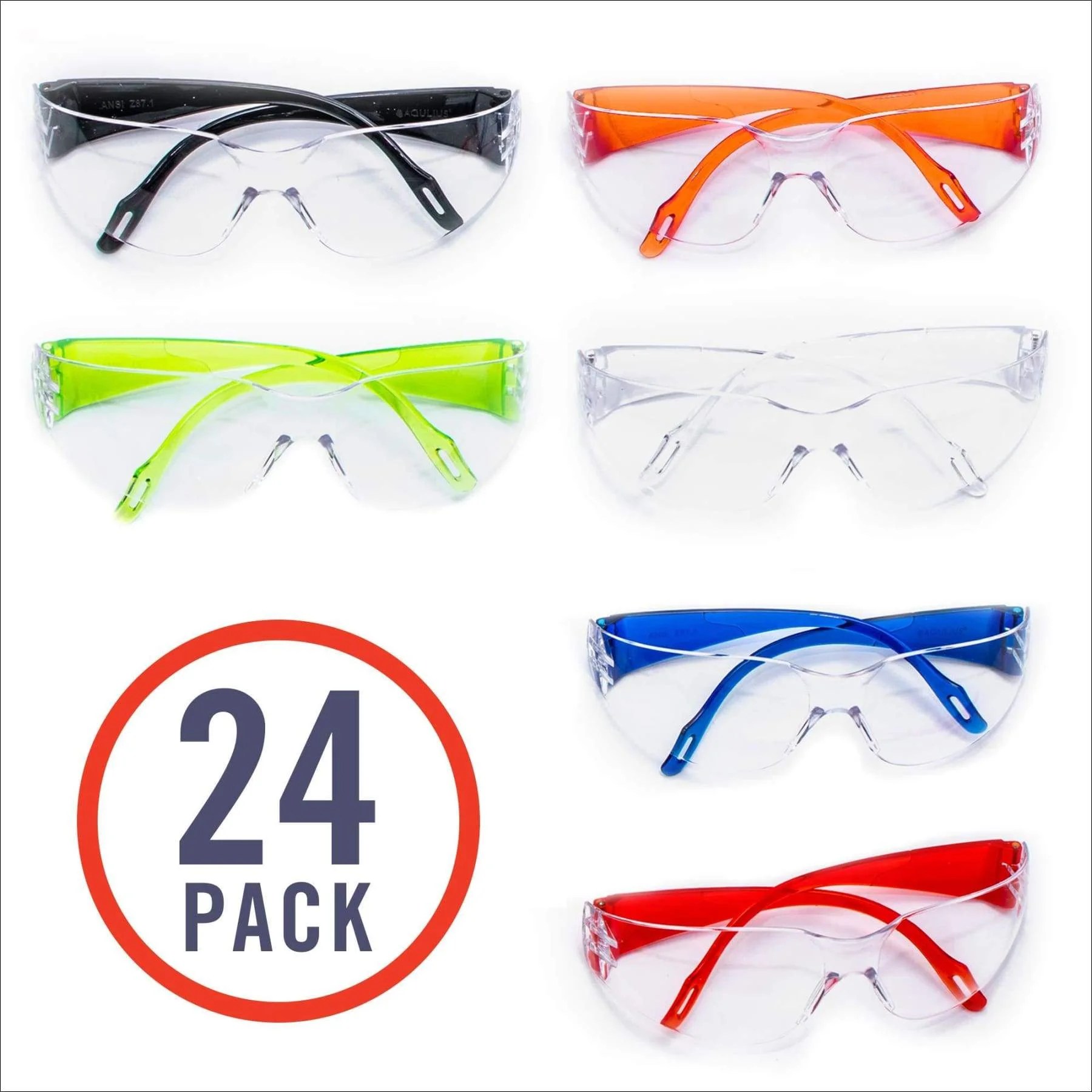 24 Pack of Kids Safety Glasses (24 Protective Goggles in 6 Different