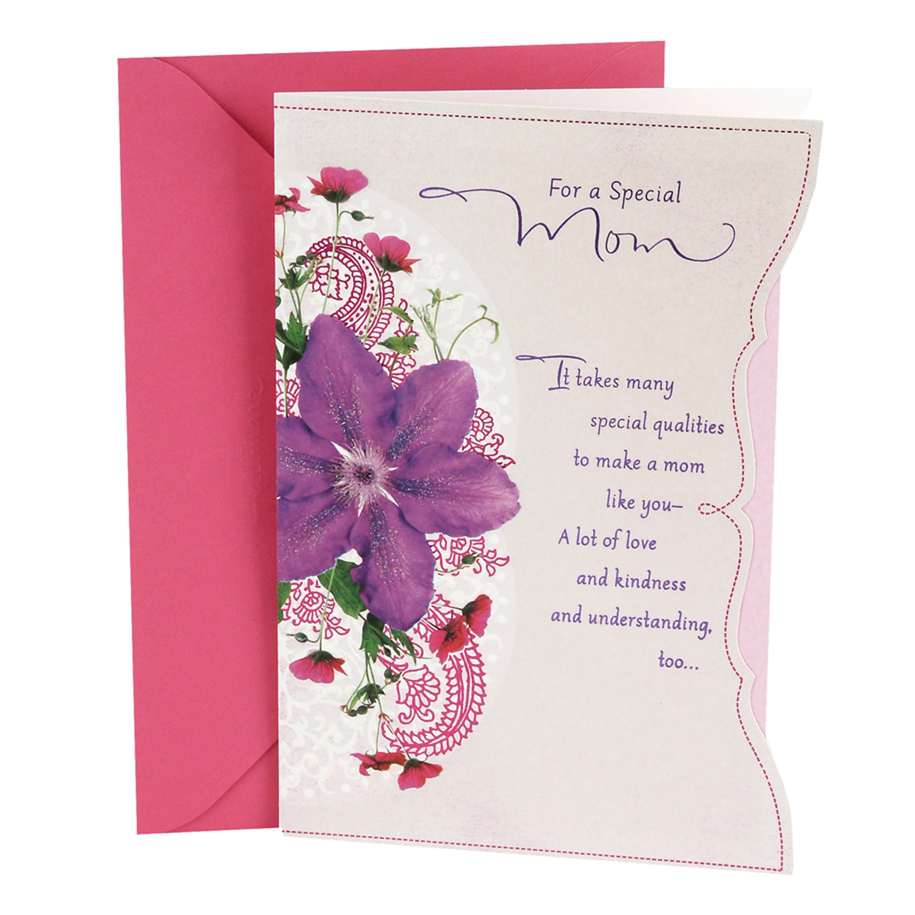 Hallmark Birthday Greeting Card to Mother (Purple Flower)