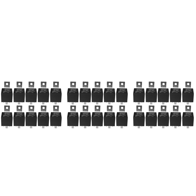 30 Pcs 5 Pin 12V Relay Switch (SPDT) (30/40 Amp) 12 Volt Automotive