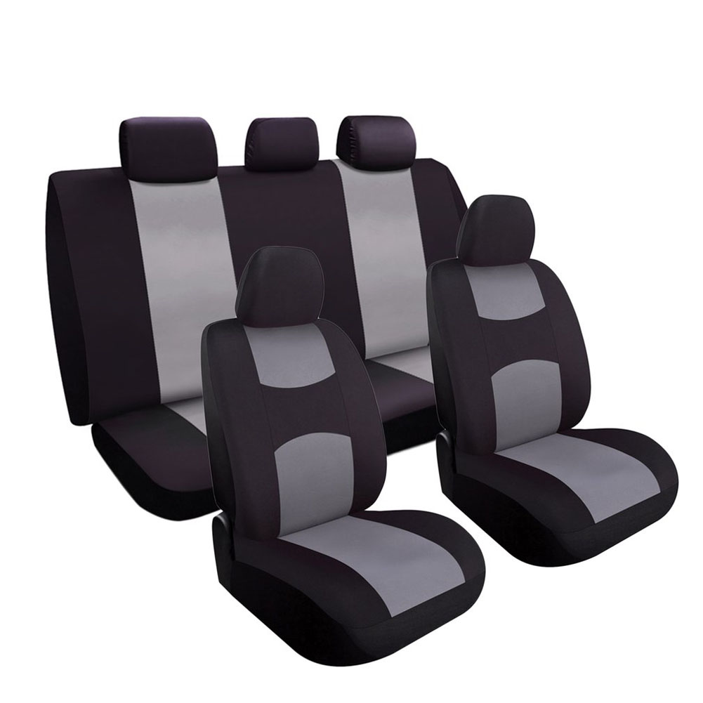 Charcoal Car Seat Covers Set Universal Fit For Sedan SUV