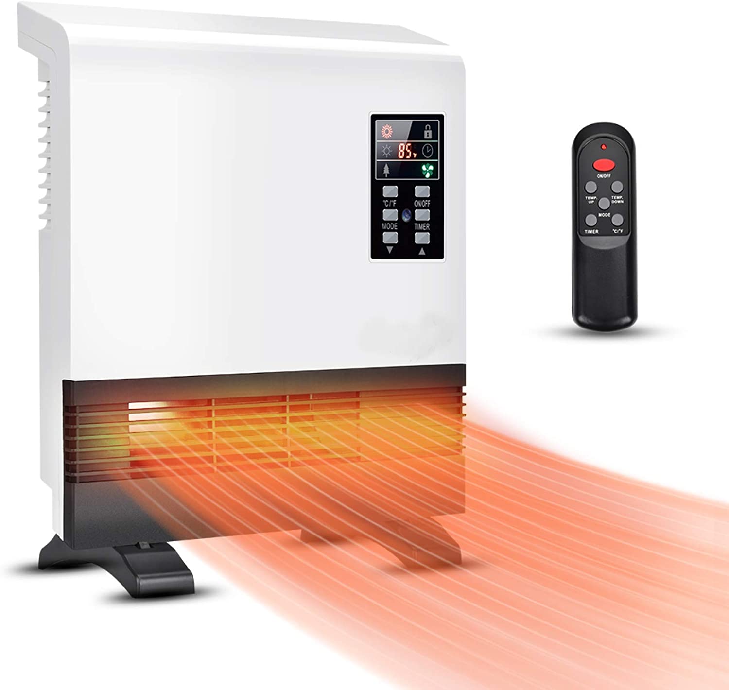 Electric Heater 1500W Space Heater, Wall Mounted Room Heater with