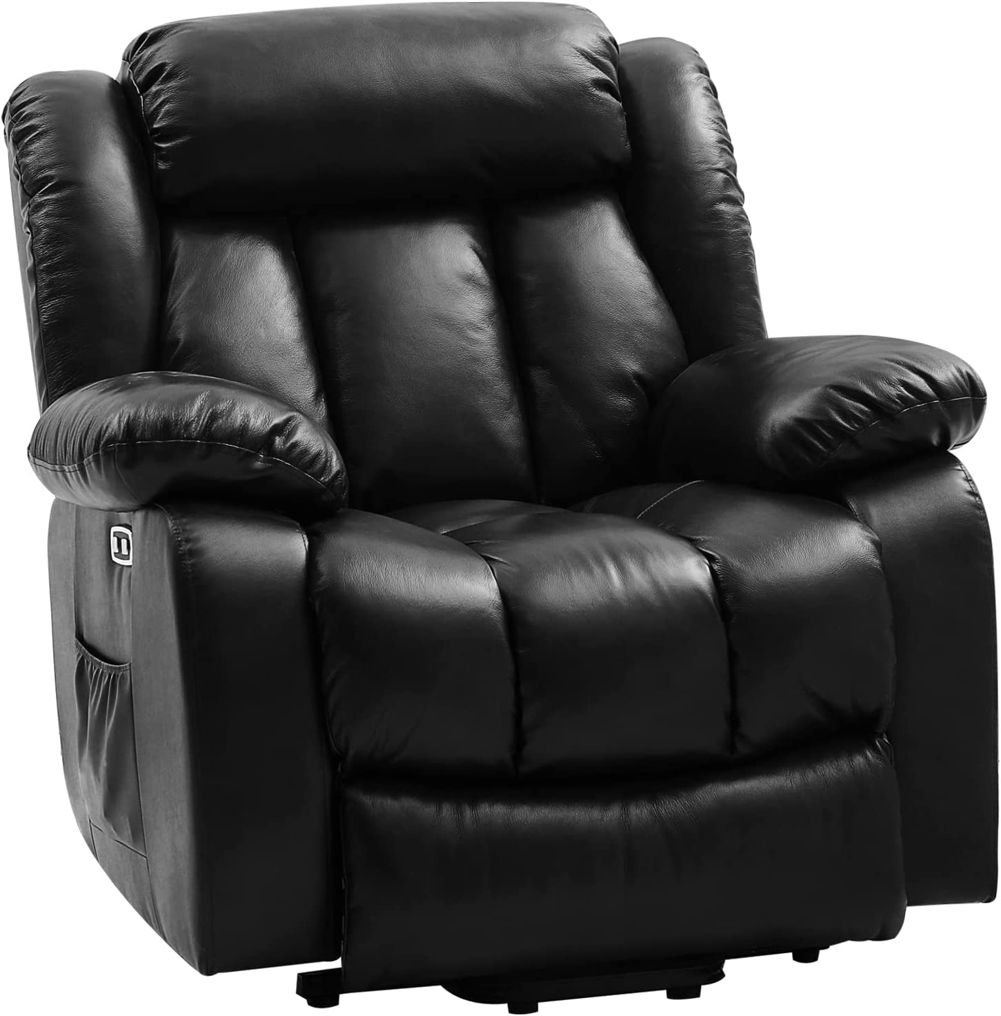 Dual Motor Lift Chairs Recliners for Elderly, Breathable Leather Lay