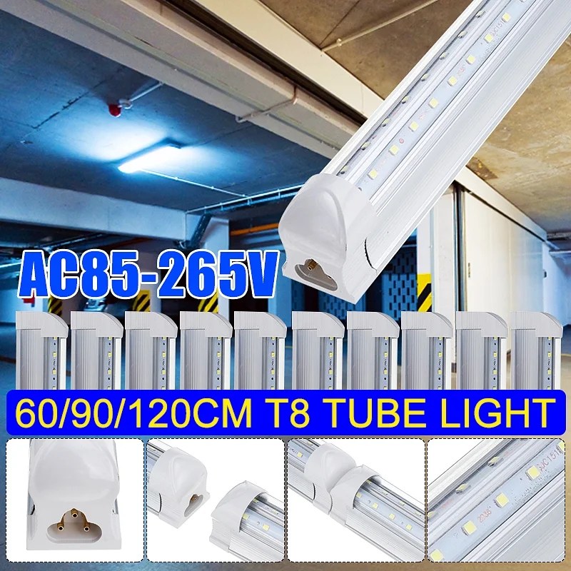 5/10 pack T8 LED Light Tube,23.6/35.4/47.3In 6500K Cool White ,LED Tube