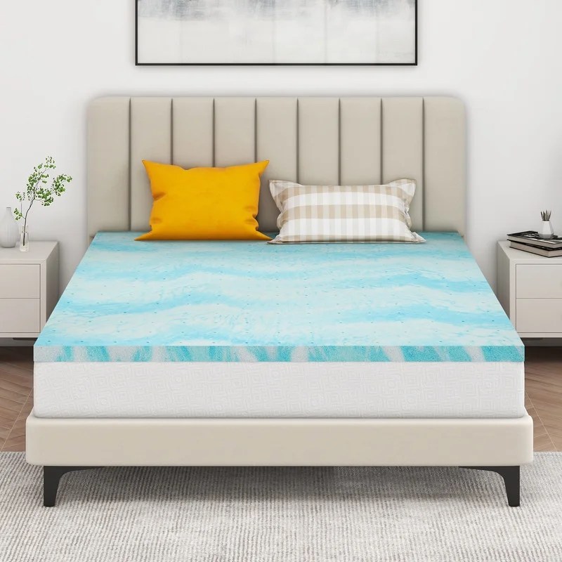 3 inch Full Cooling Gel Infused Shell Mattress Topper, Memory Foam