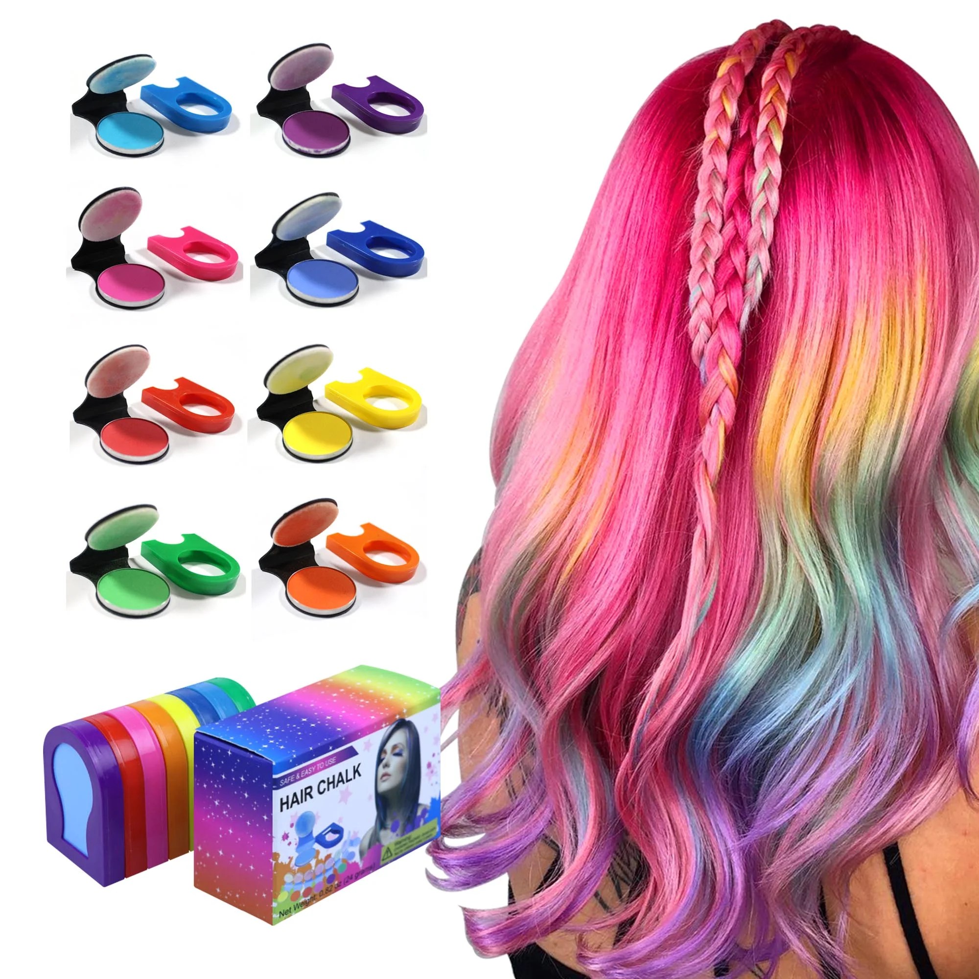 Buy Hair Chalk Pinkiou Temporary Bright Hair Color Dye for Girls Kids