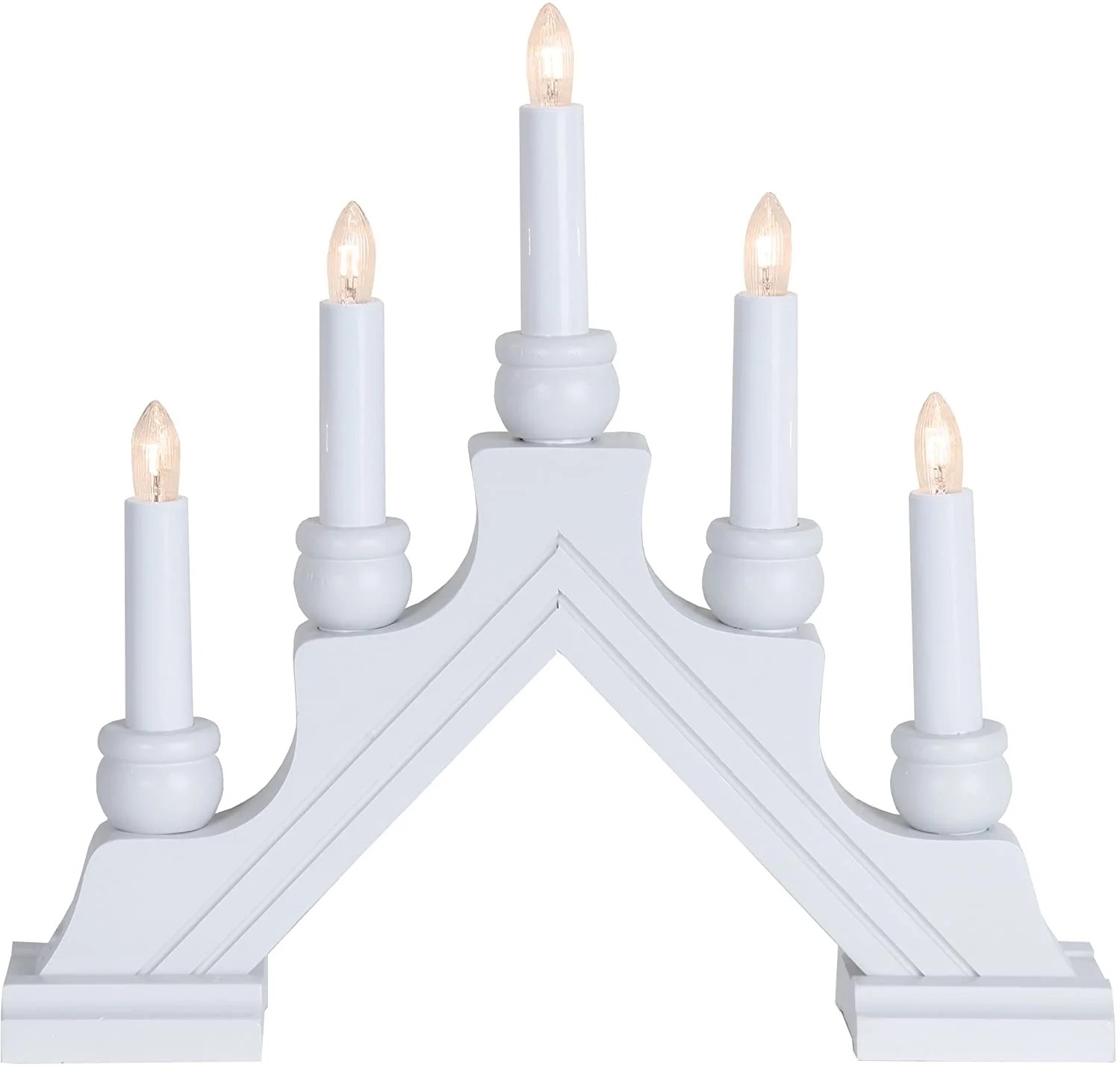 11 armad adventsljusstake Star Trading 27548-11" X 12.25" 5 Light Electric White Wooden Karin Swedish Candelabra, Color: White By Brand Star Trading - Walmart.com