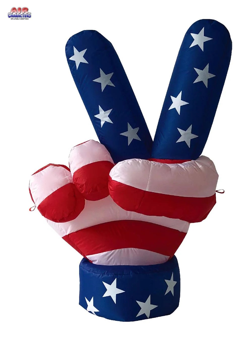 6' Air Blown Inflatable 4th of July Patriotic USA Peace Hand Walmart