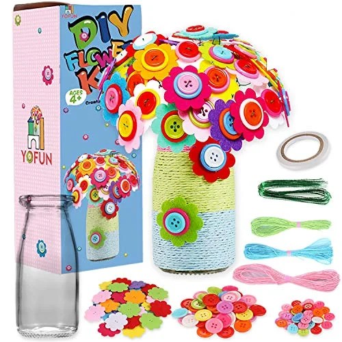 YOFUN Flower Craft Kit for Kids Make Your Own Flower