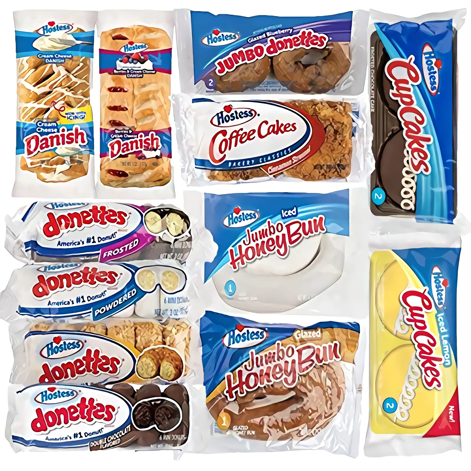 Hostess Variety Pack Honey Buns, Coffee Cake, Cakes, and