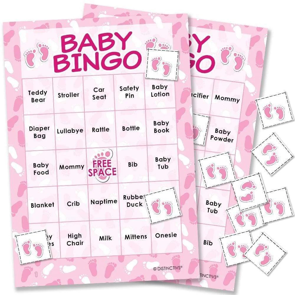 It's a Girl Baby Shower Bingo Game 24 Players