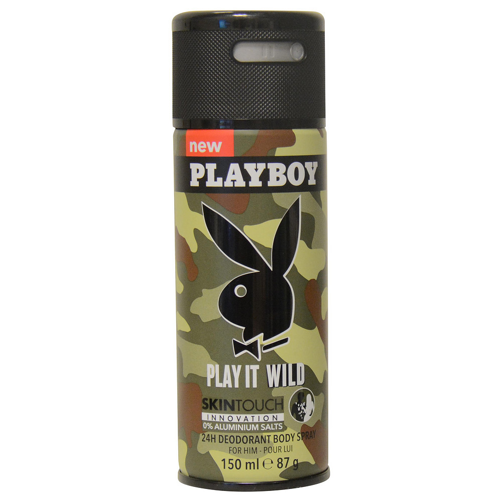 Playboy Men Deodorant Body Spray 5 Oz By Playboy Play It Wild