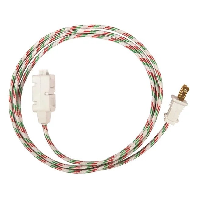 6 ft. 162 Indoor Green, Red & White Extension Cord