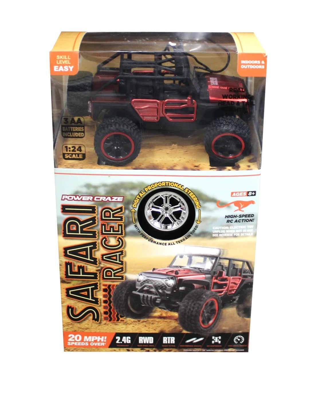 Power Craze Safari Racer Jeep Mini RC High Speed 2.4G Red - Walmart.com