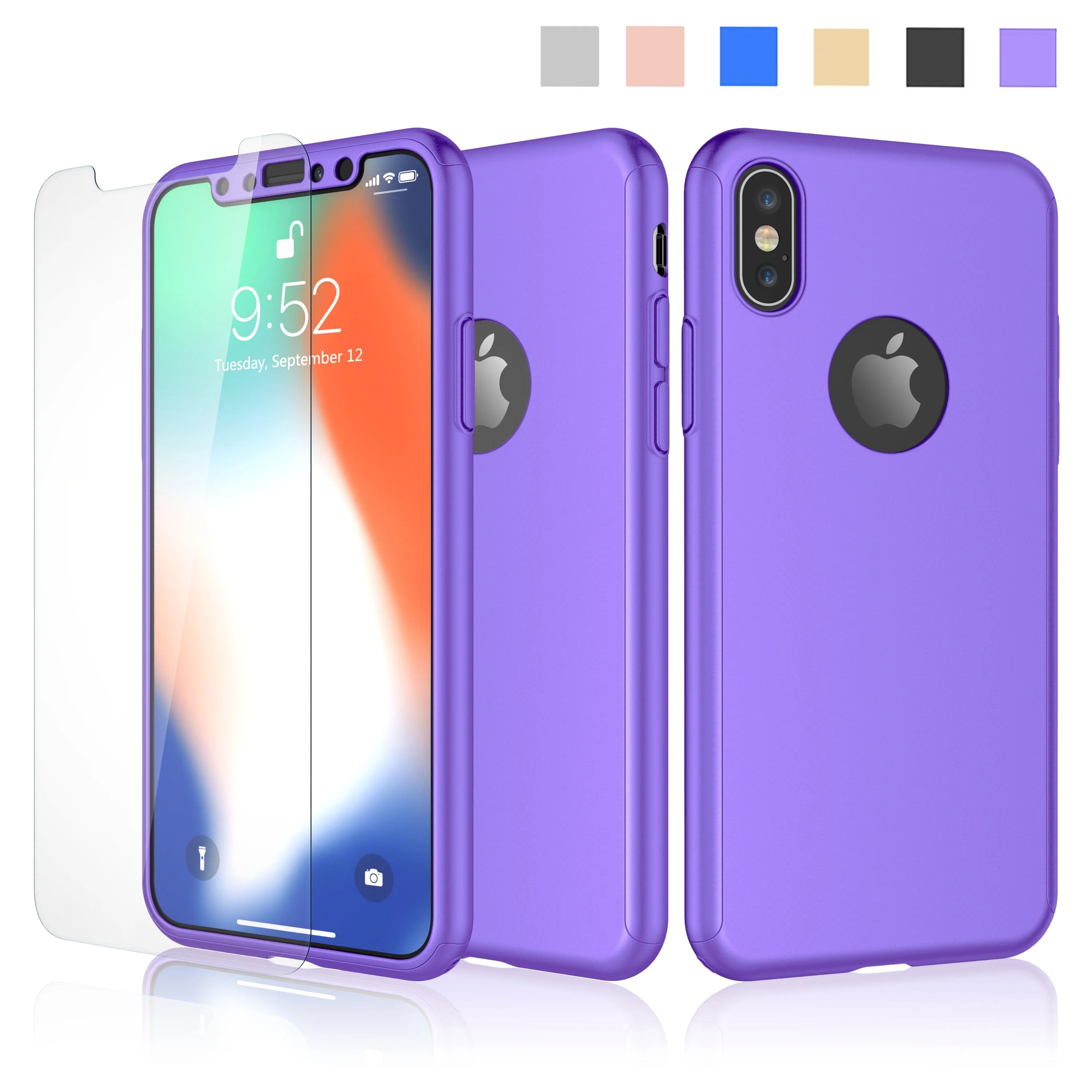 iPhone X Case, iPhone X Case Cover, Njjex 360 Degree Full Protective