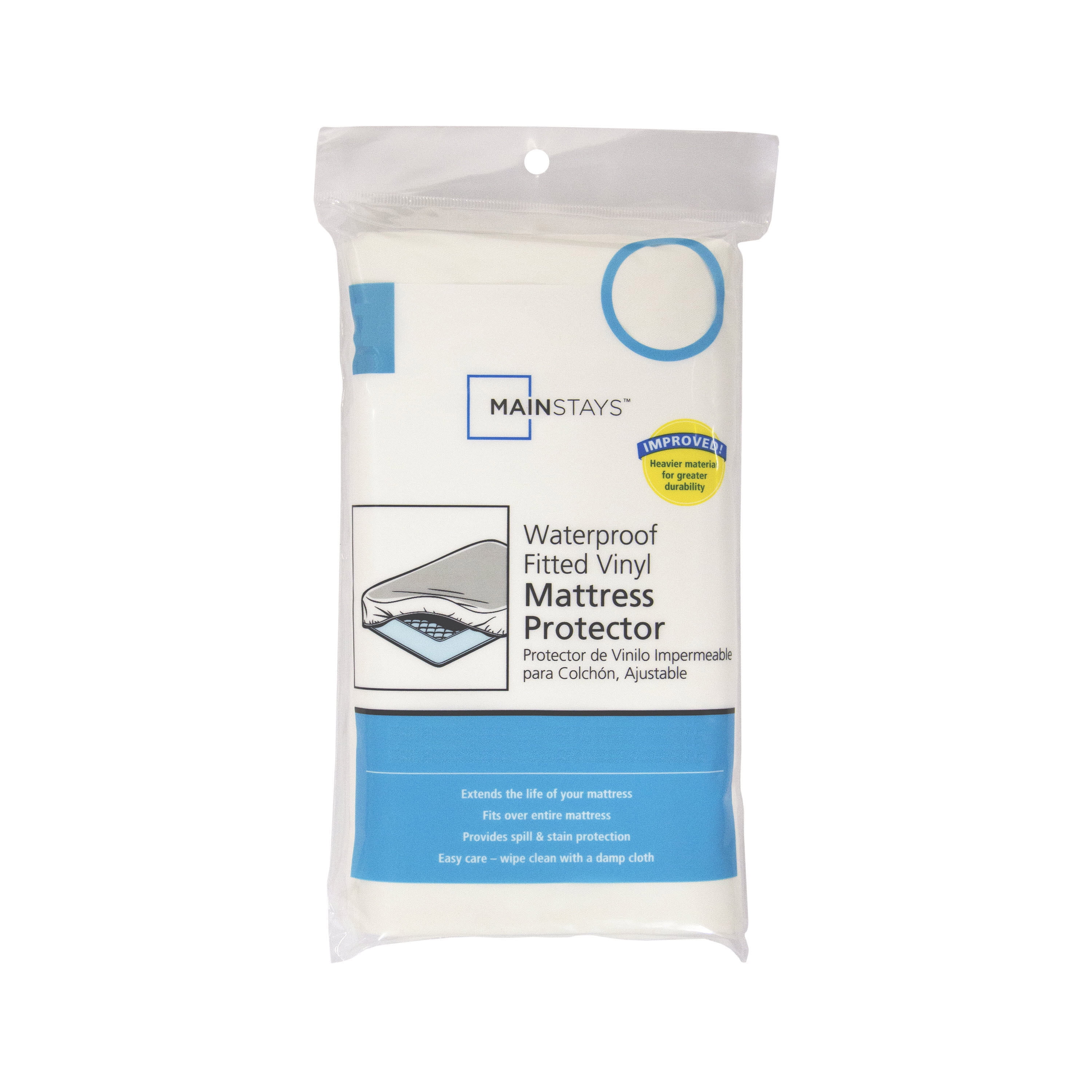 Mainstays Waterproof Fitted Vinyl Mattress Protector