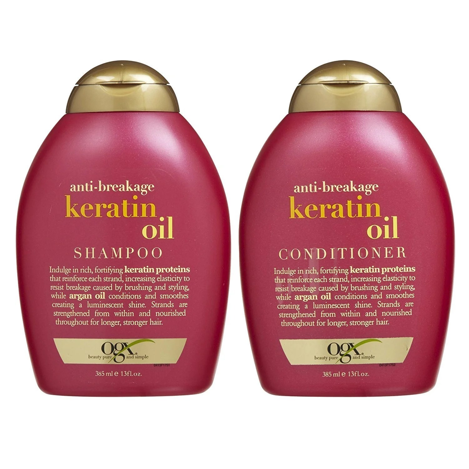 Ogx Anti Breakage Keratin Oil Shampoo & Conditioner Stronger Hair Can