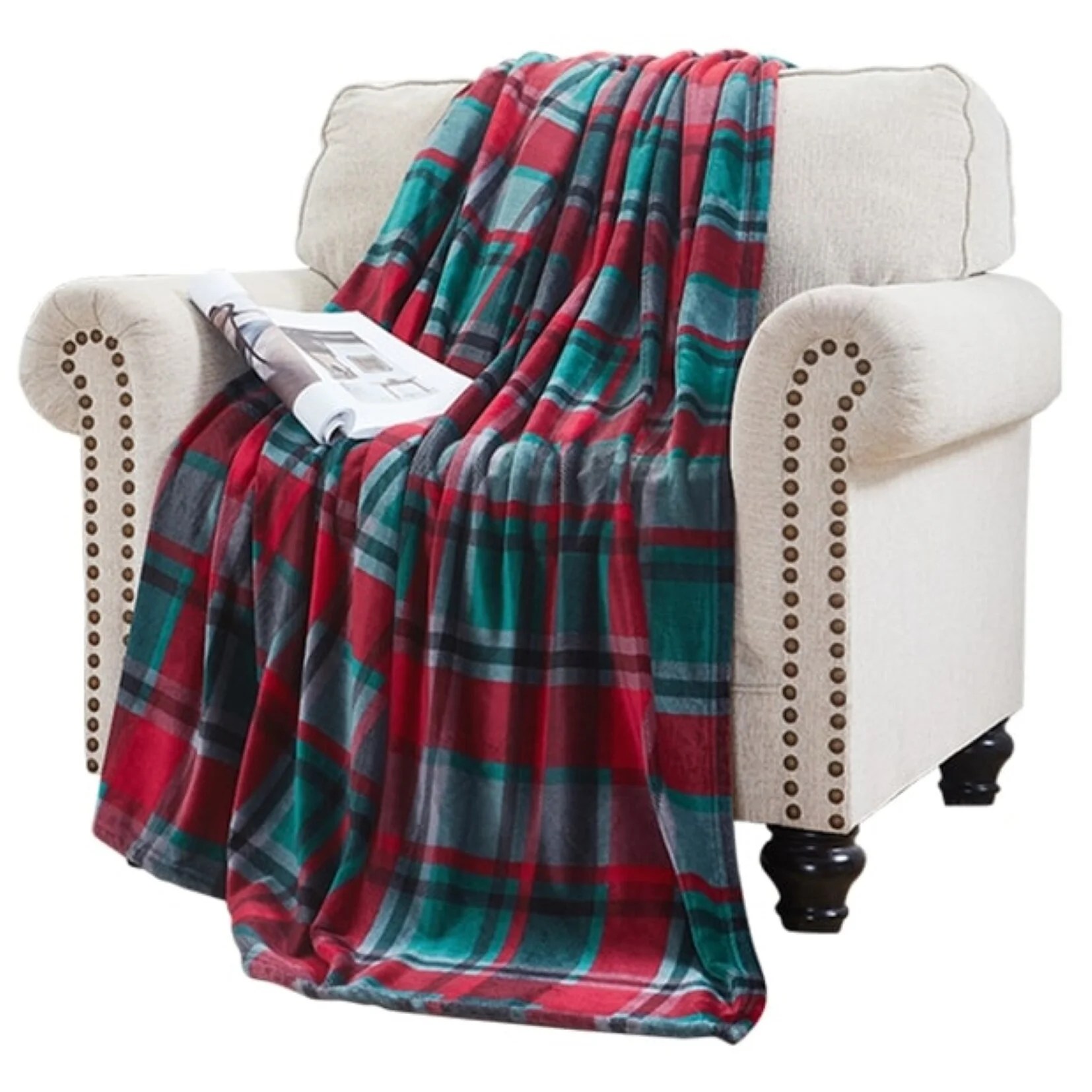 Elle Home Plush Oversized Throw Blanket Silky Soft Flannel Fleece