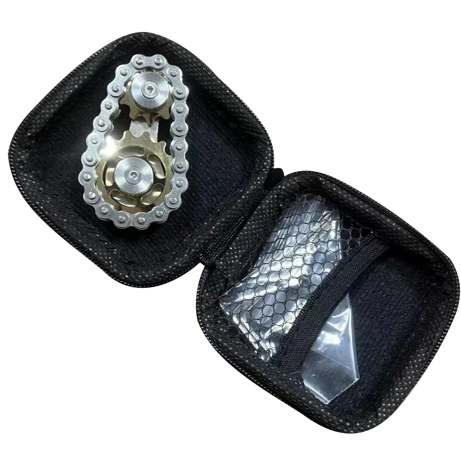 Bike Chain Gear Fidget Spinner Metal Sprocket Chain Fidget Toy,Stress Anxiety Relief Fidget Toy