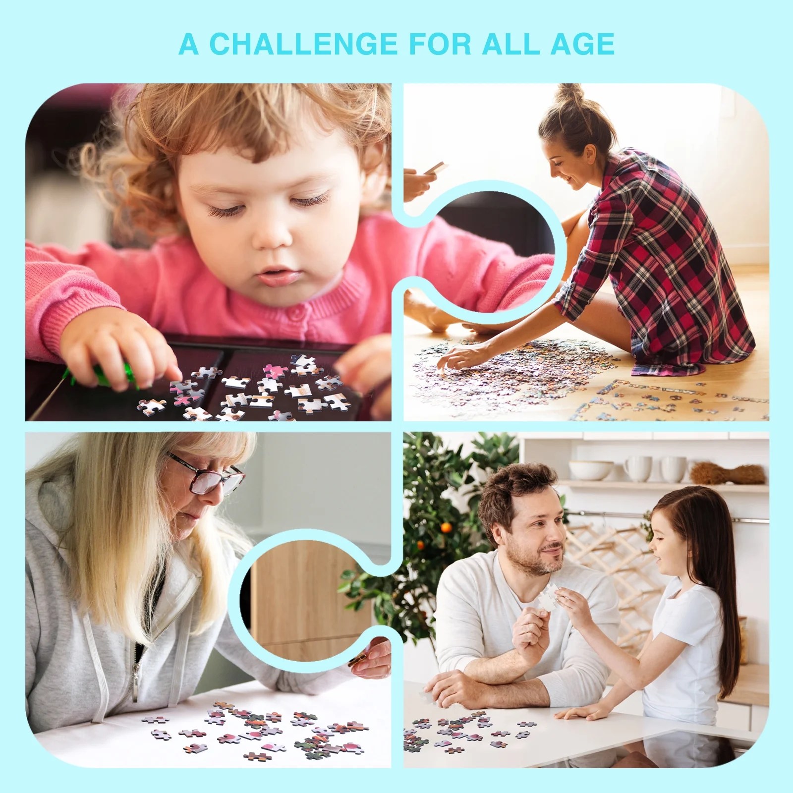 Buy 2 Pack 1000 Piece Puzzle for Adults, AntiGlare Surface Vibrant