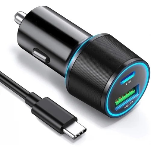 Galaxy A21/A11 Quick Car Charger 36W 2Port USB Cable TypeC PD Power