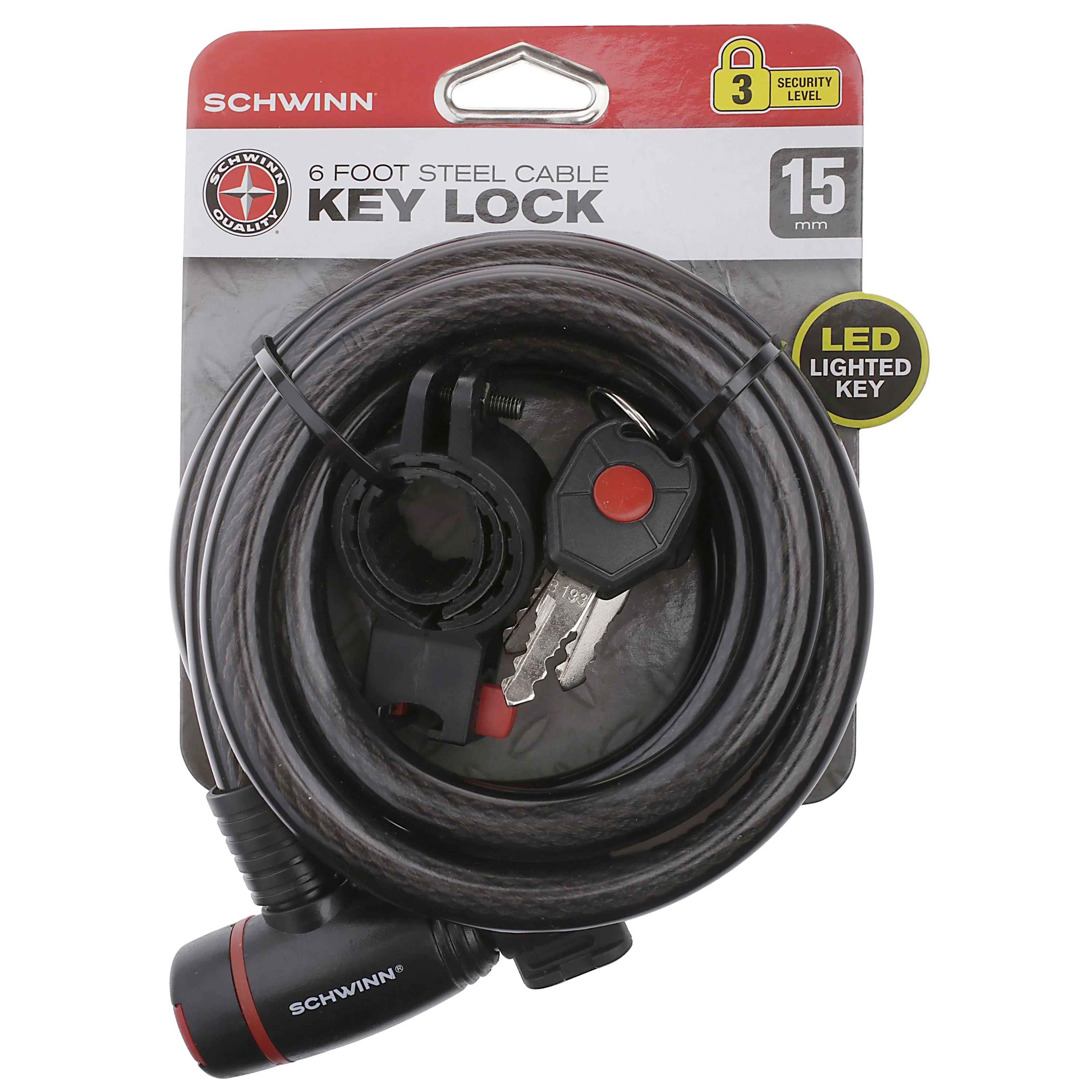 Schwinn 6Foot Steel Cable Key Lock