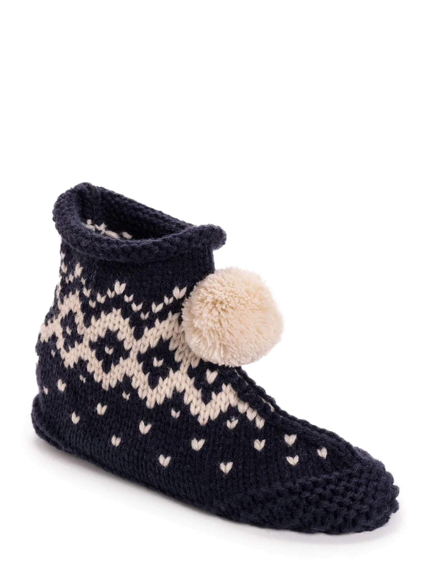 MUK LUKS Women's Knit Bootie Slippers - Walmart.com