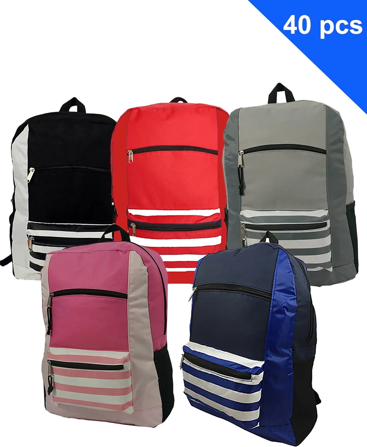 Wholesale Classic Backpack 18 inch Printed Basic Bookbag Bulk Cheap