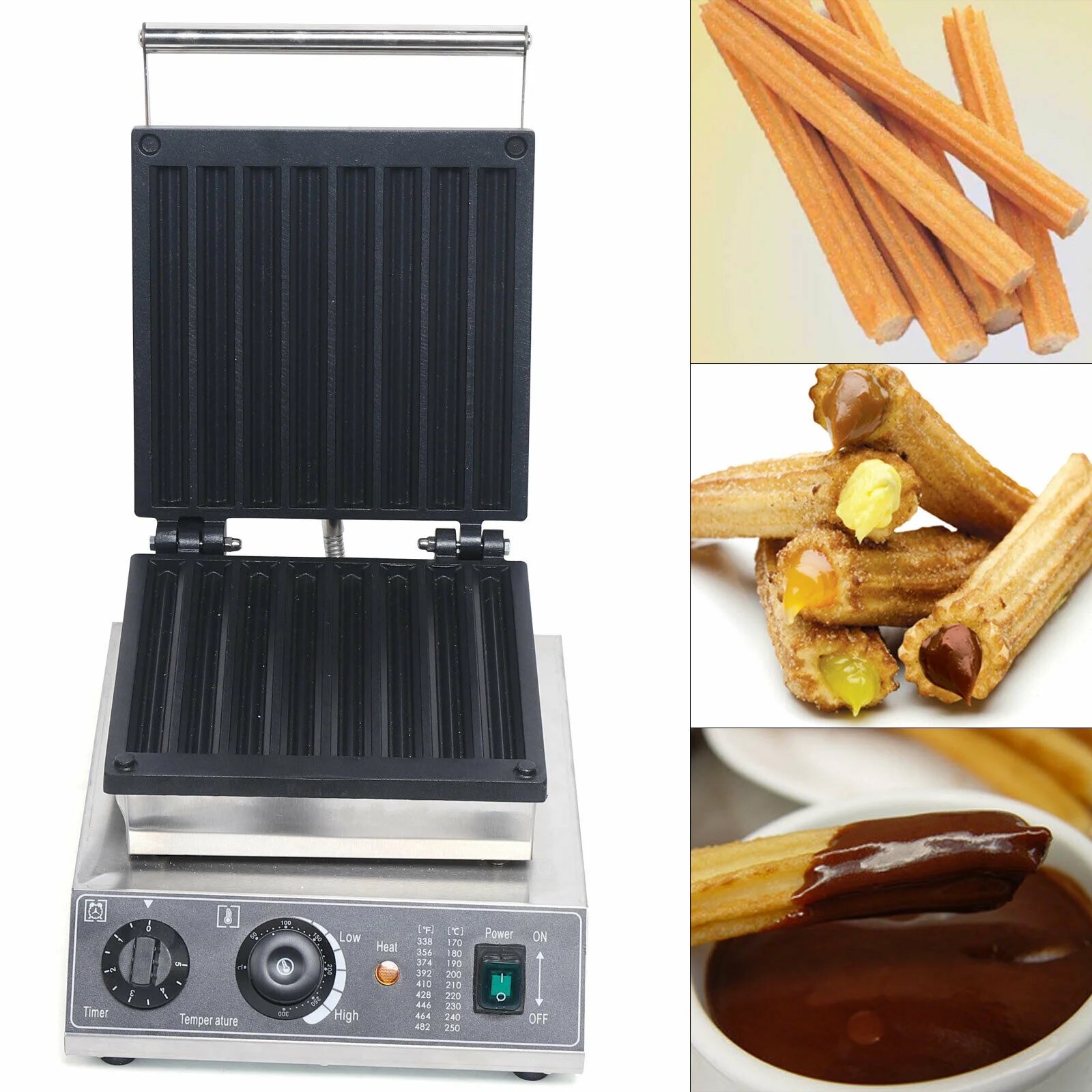 Electric Waffle Iron Maker Baker Machine NonStick Teflon Plate Home