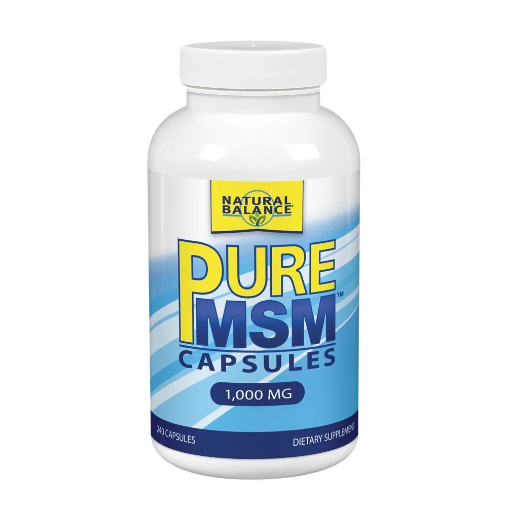 Natural Balance Pure MSM Capsules Sulfur Supplement Helps Supports