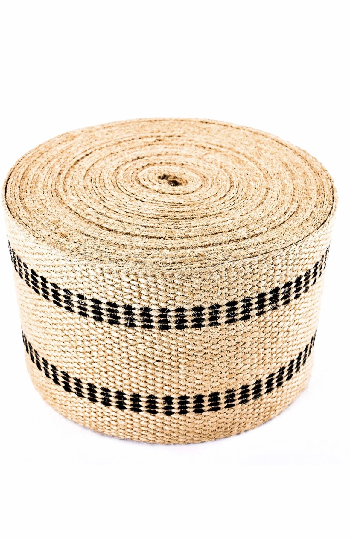 Jute bing W/Black Stripes for Upholstery (3.5"x5yards) Color Natural Brand Fabricko Walmart