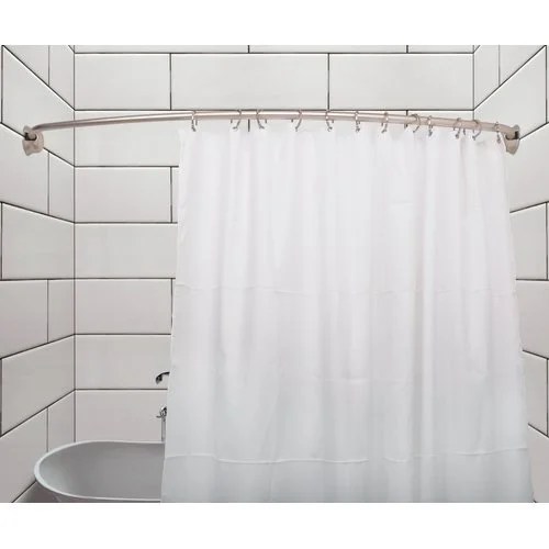 Utopia Alley Rustproof 72'' Adjustable Curved Fixed Shower Curtain Rod