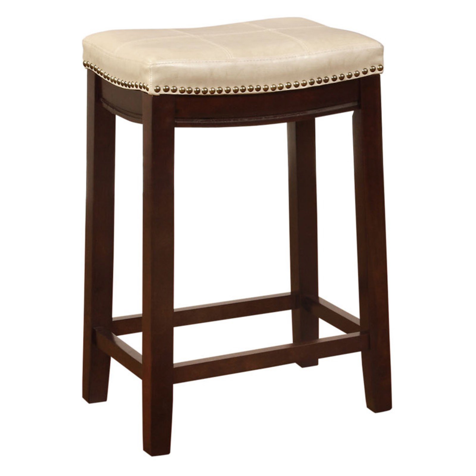 Linon Claridge Backless Counter Stool, 24 inch Seat Height, Multiple Colors
