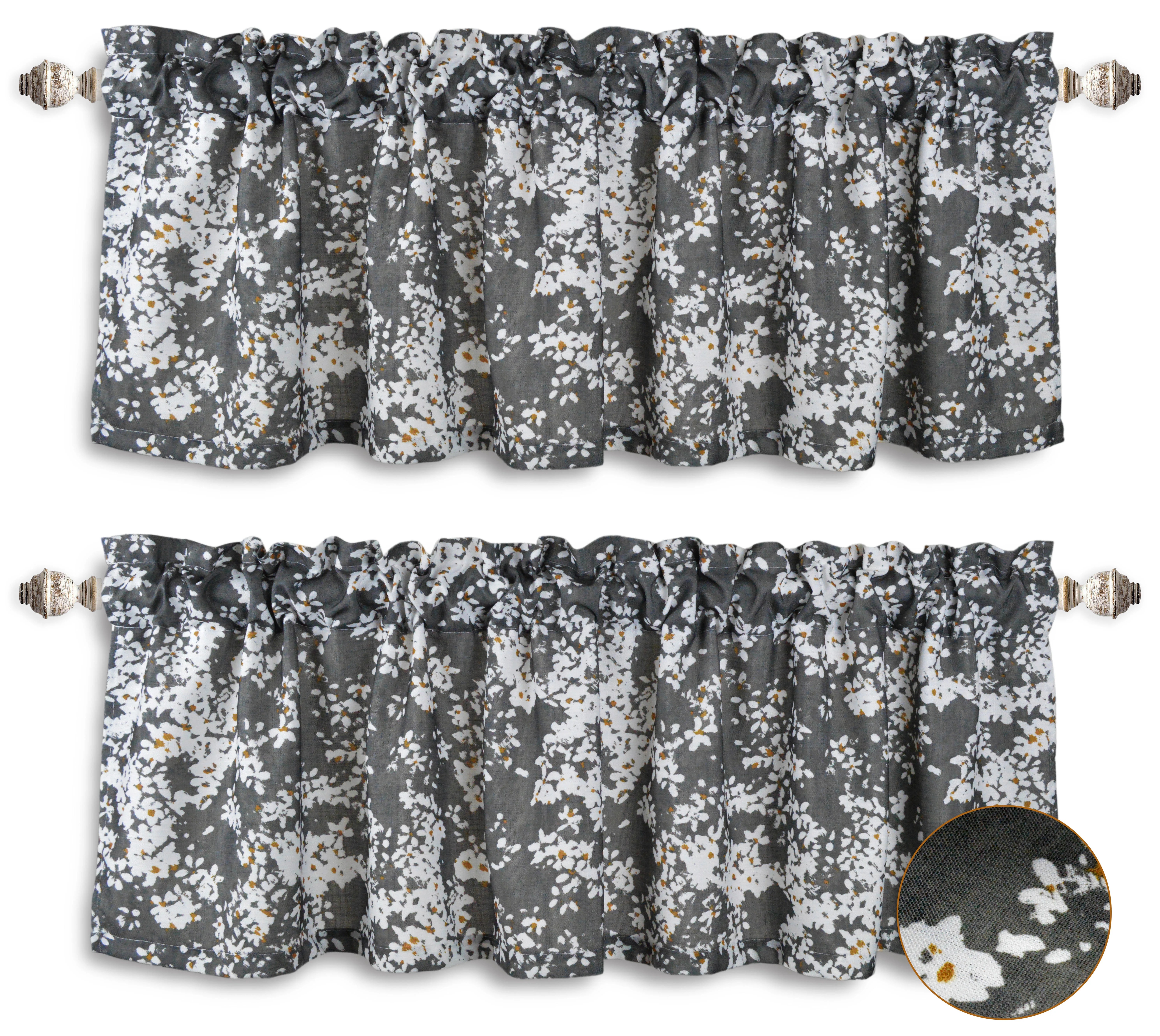 Aiking Home Window Valances 2Panels Polyester Printed Kitchen