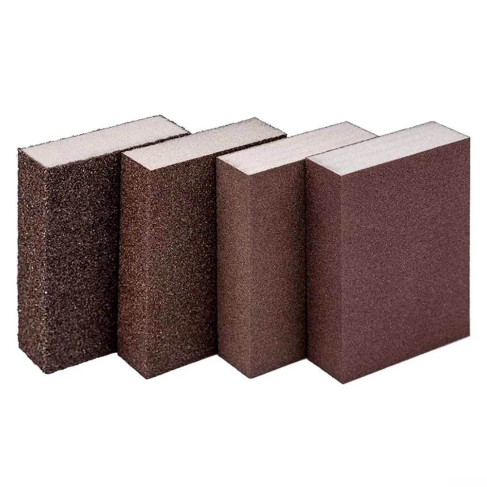 4x Sanding Sponges Sand Block Wood Furniture Metal Derusting Polishing