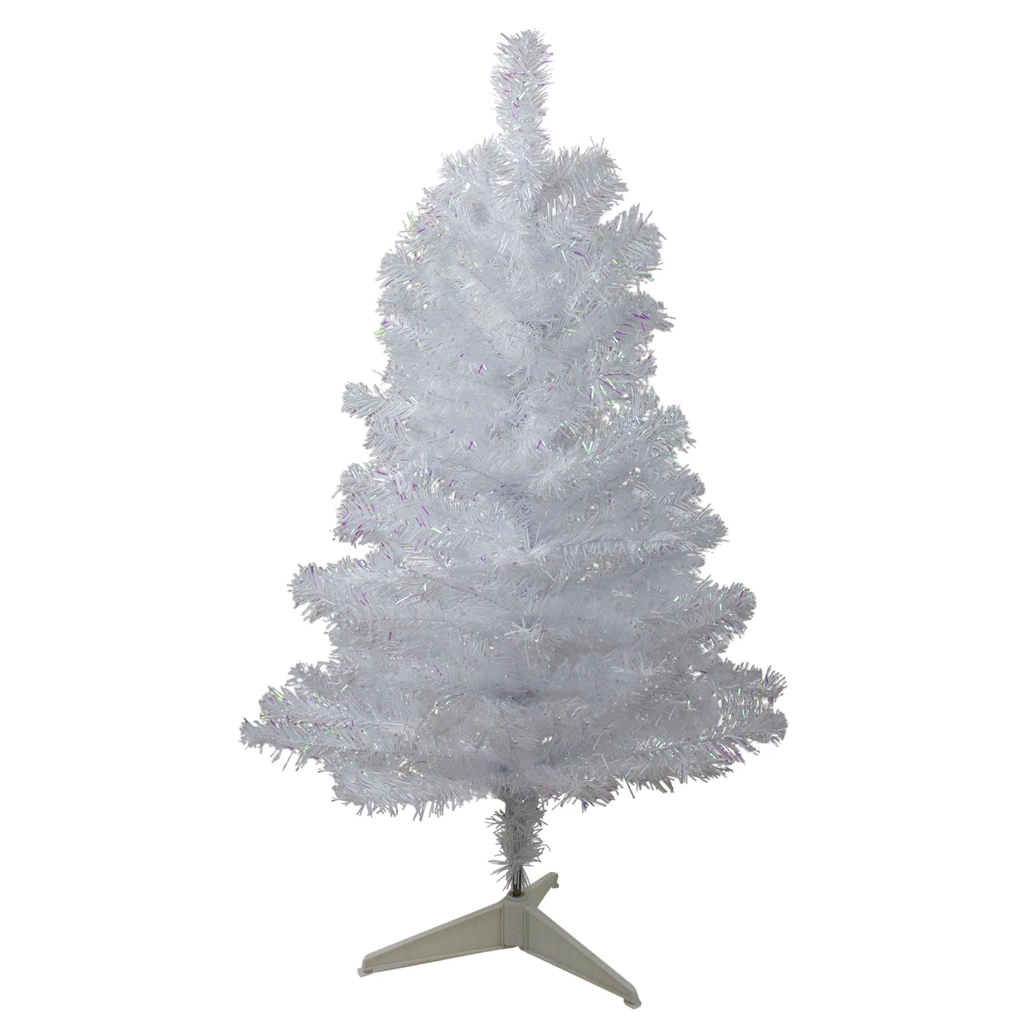 3' White Iridescent Pine Artificial Christmas Tree Unlit Walmart