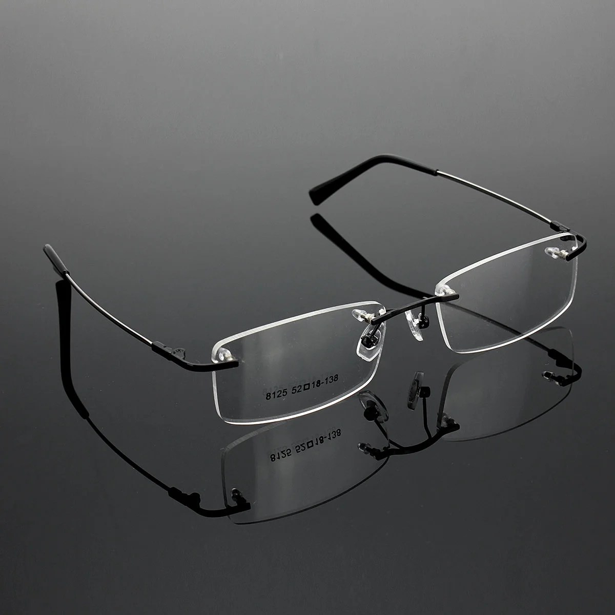Unisex Rimless Glasses Lightest Rx Optical Eyeglasses Memory Titanium