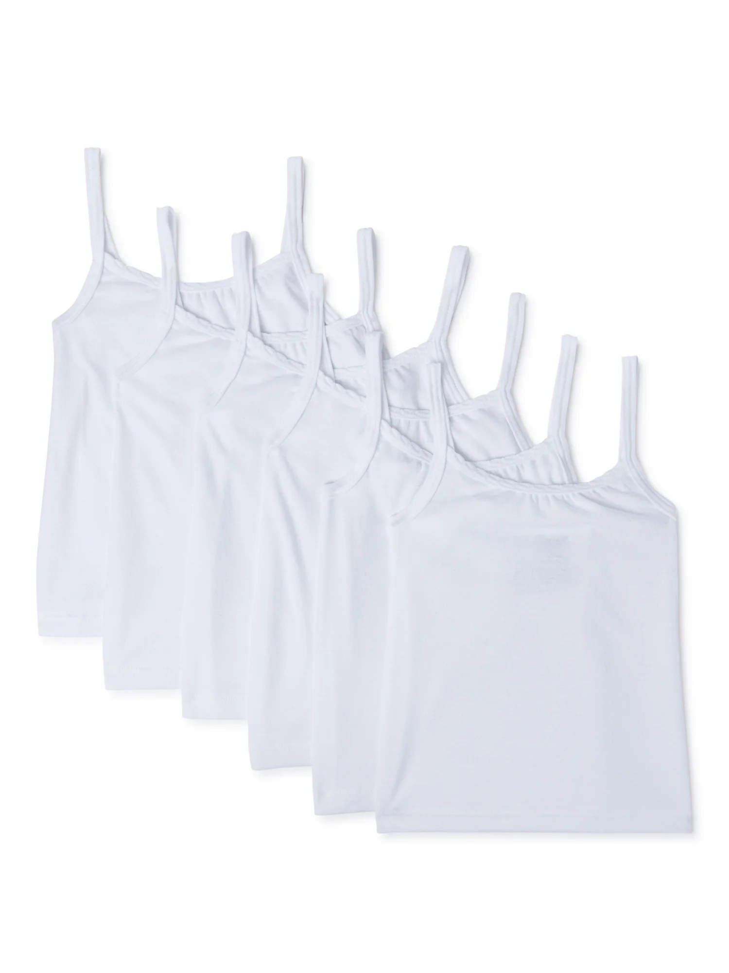 Hanes Hanes Toddler Girls Undershirt, 6Pack Tagless Super Soft Camis