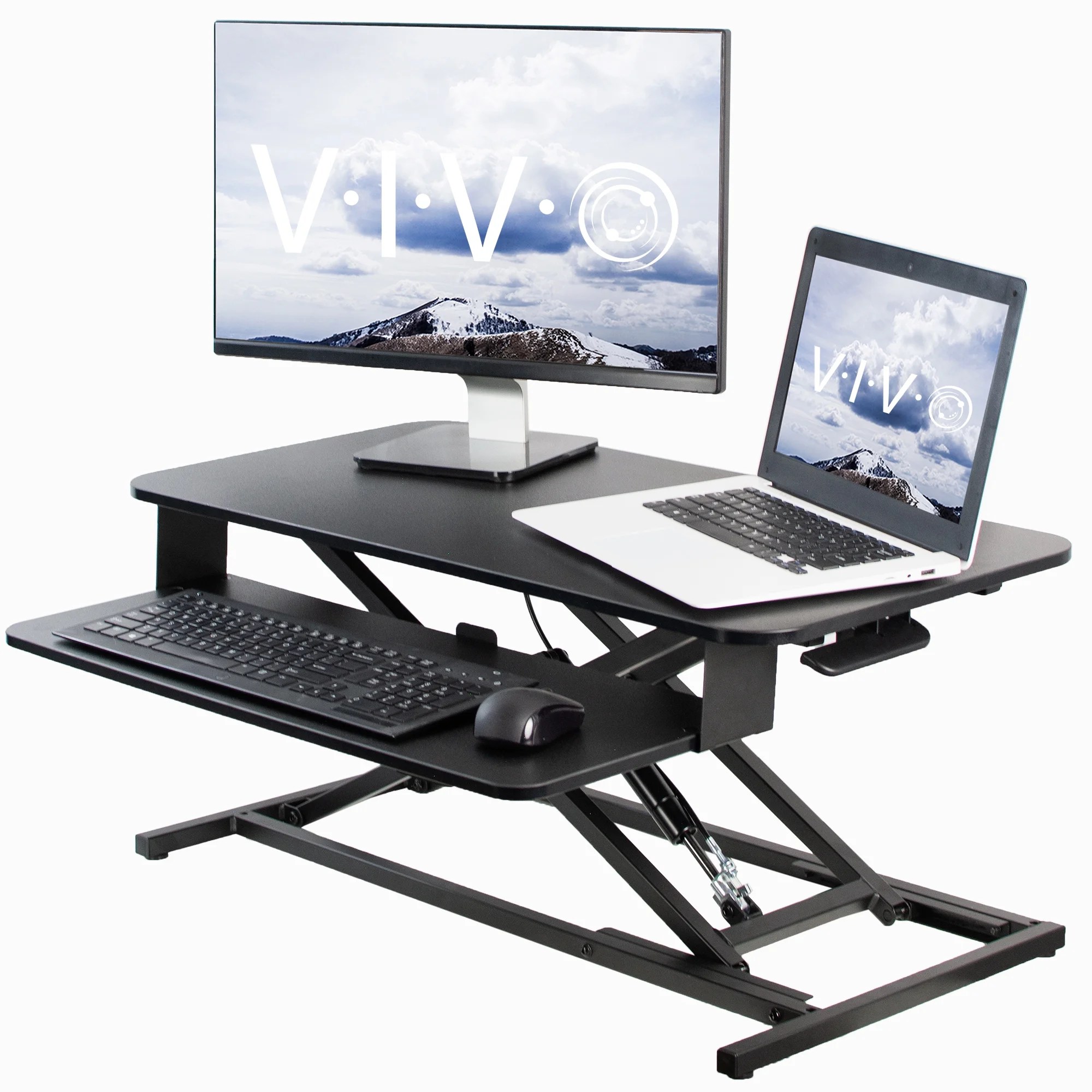 VIVO Black Height Adjustable 32" Standing Desk Monitor VIVO Black Height Adjustable 32" Standing Desk Monitor