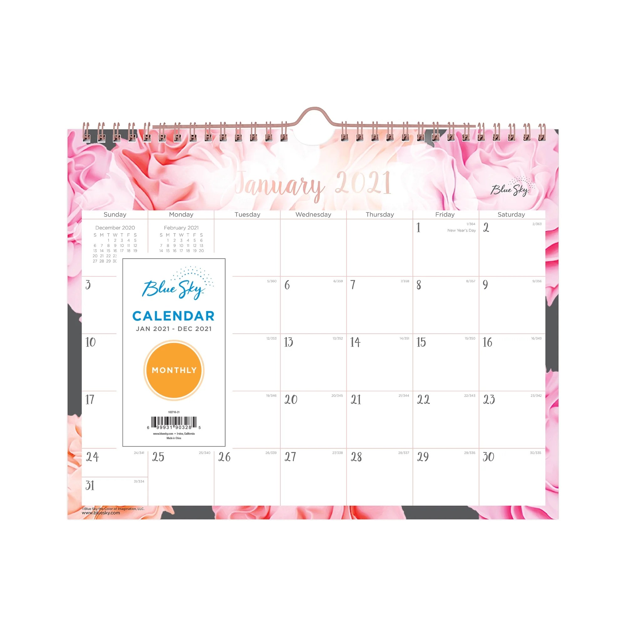 Blue Sky 2021 11" x 8.75" Wall Calendar, Joselyn