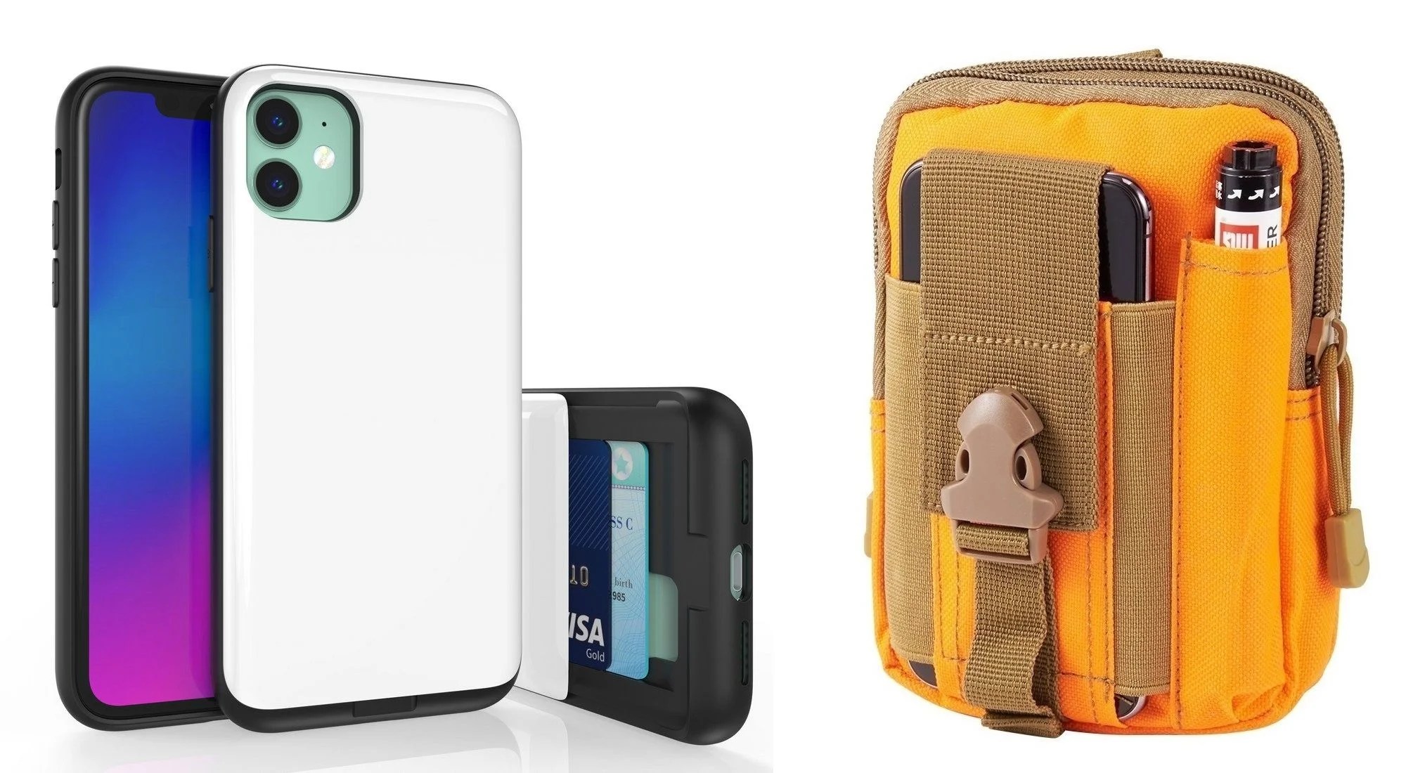 BC Duo Shield Series Case Bundle for iPhone 11 Slim Dual Layer 2 Card