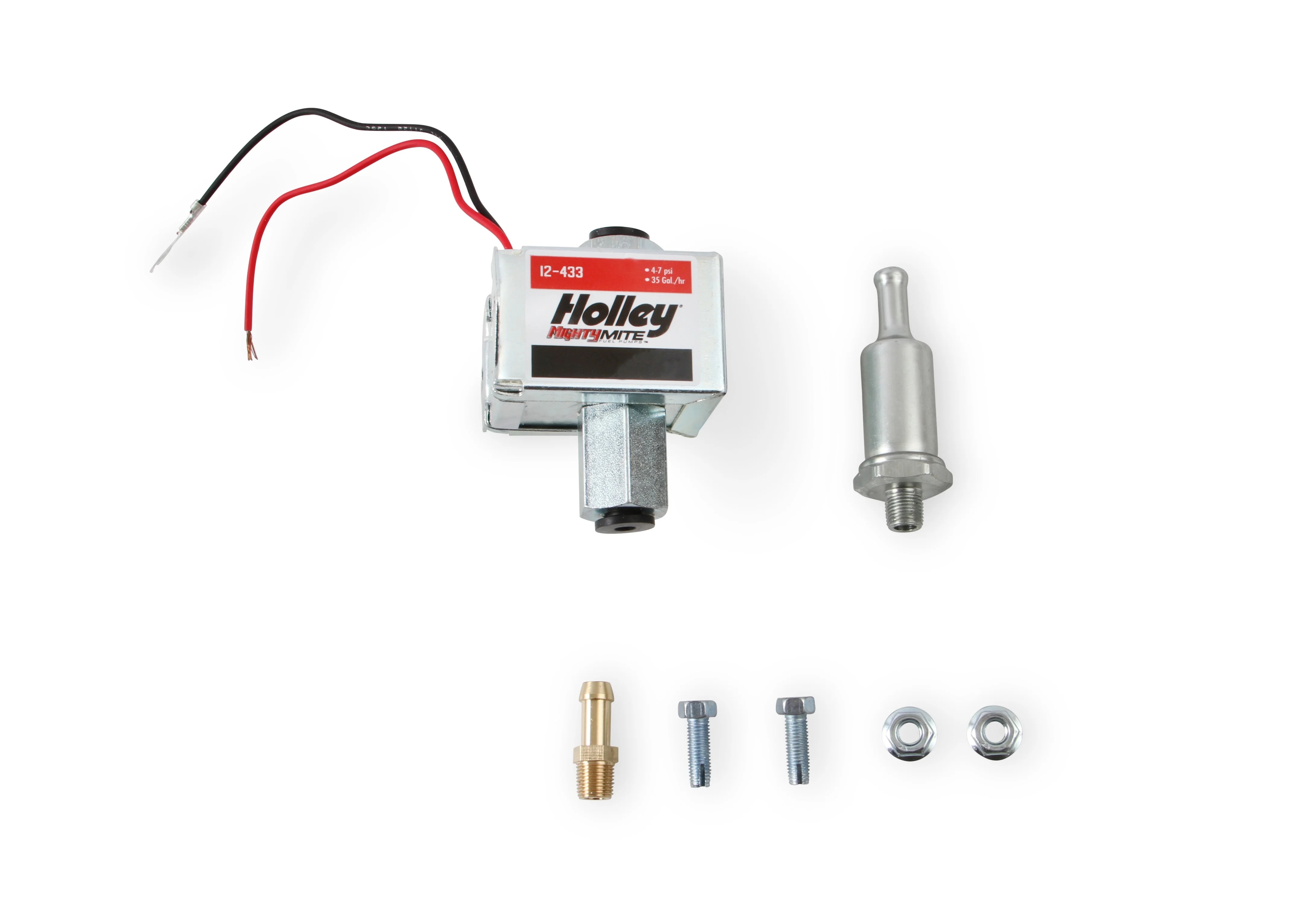 Mighty Mite 12433 32 GPH Holley Mighty Mite Electric Fuel Pump, 47