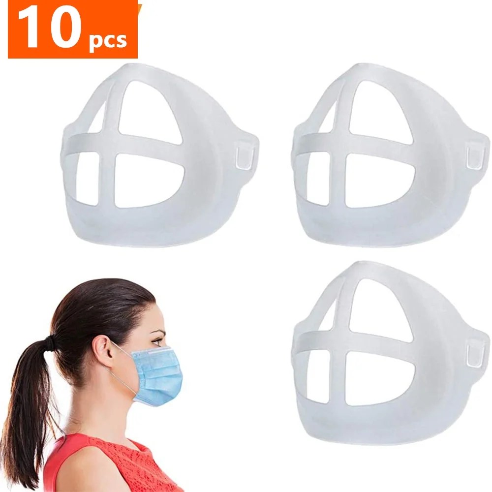 3D Mask Bracket (10 Piece) Face Mask Inner Support Frame Comfortable Breathing Lipstick