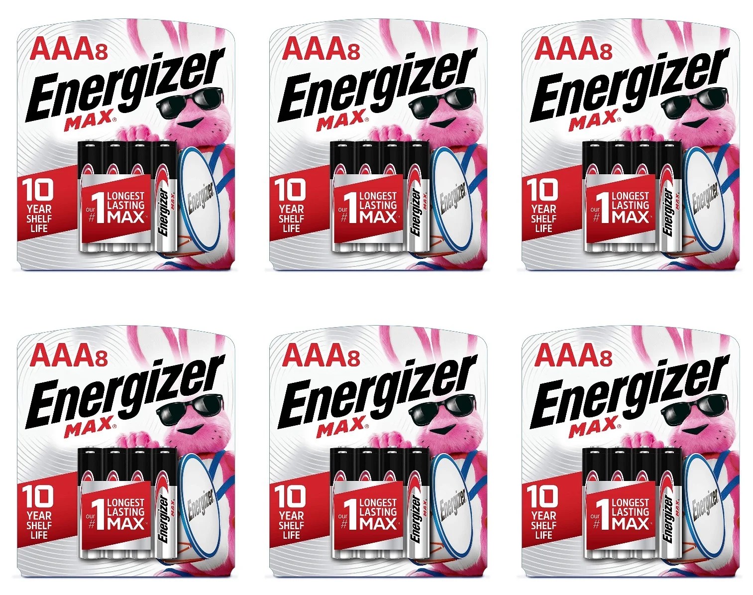 Energizer AAA Batteries (48 Count), Triple A Max Alkaline Battery 6
