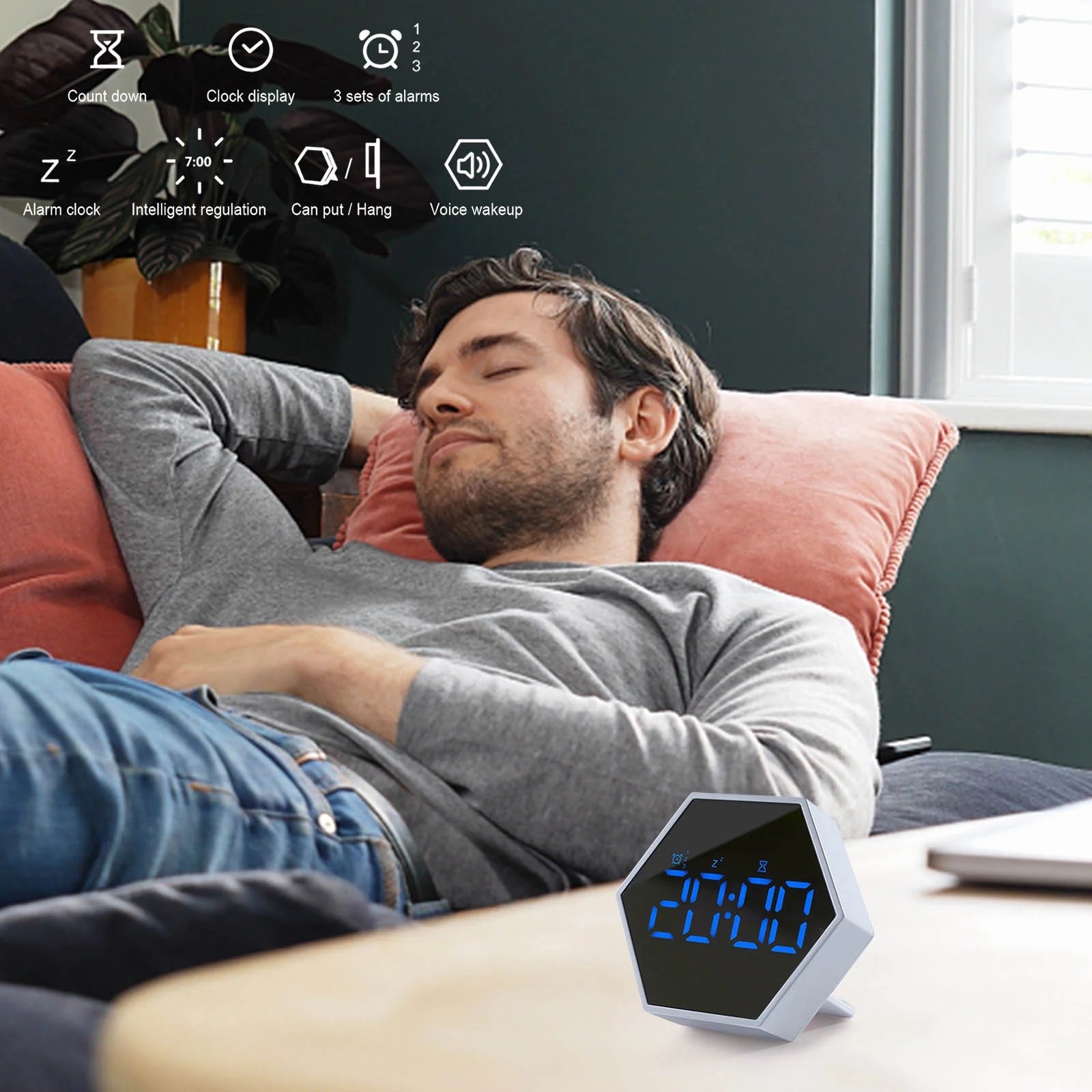 Ycolew Home & Office Timer with Clock, Minute Preset Countdown Timer