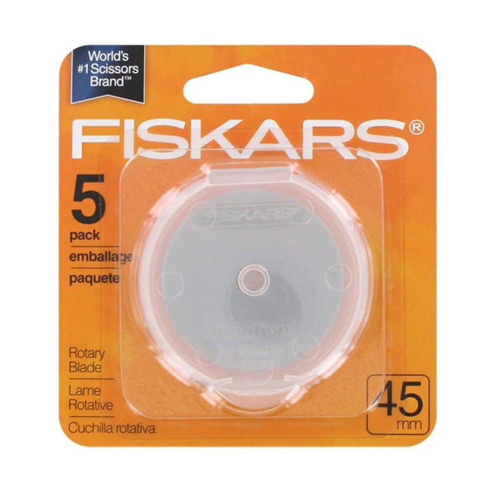 Fiskars 45mm Rotary Cutting Blades, 5 Pack