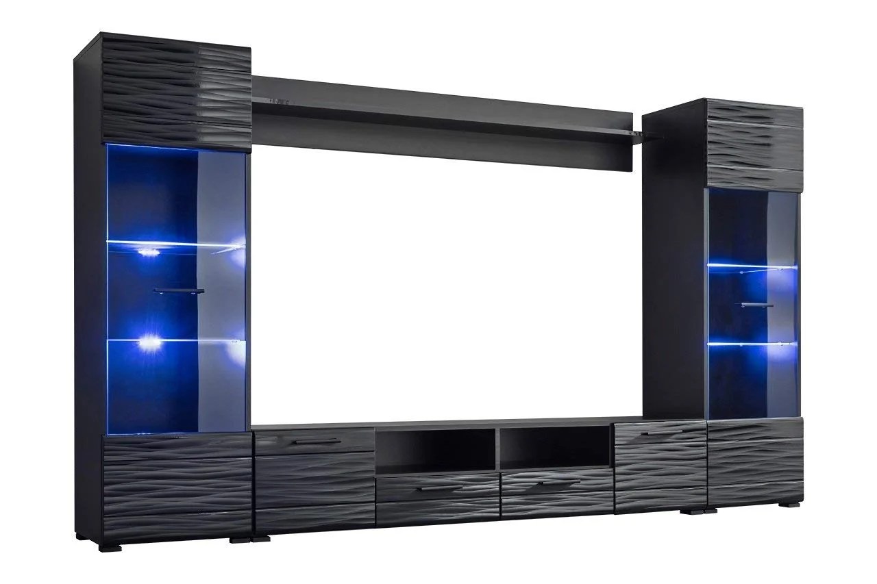 Modica Modern Entertainment Center 65" TV Stand Wall Unit with LED