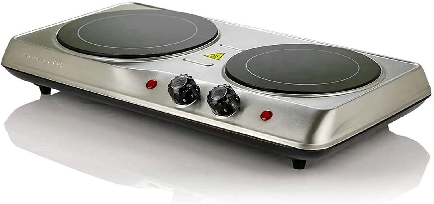 Ovente 1700W Double Hot Plate Electric Countertop Infrared Stove 6.5