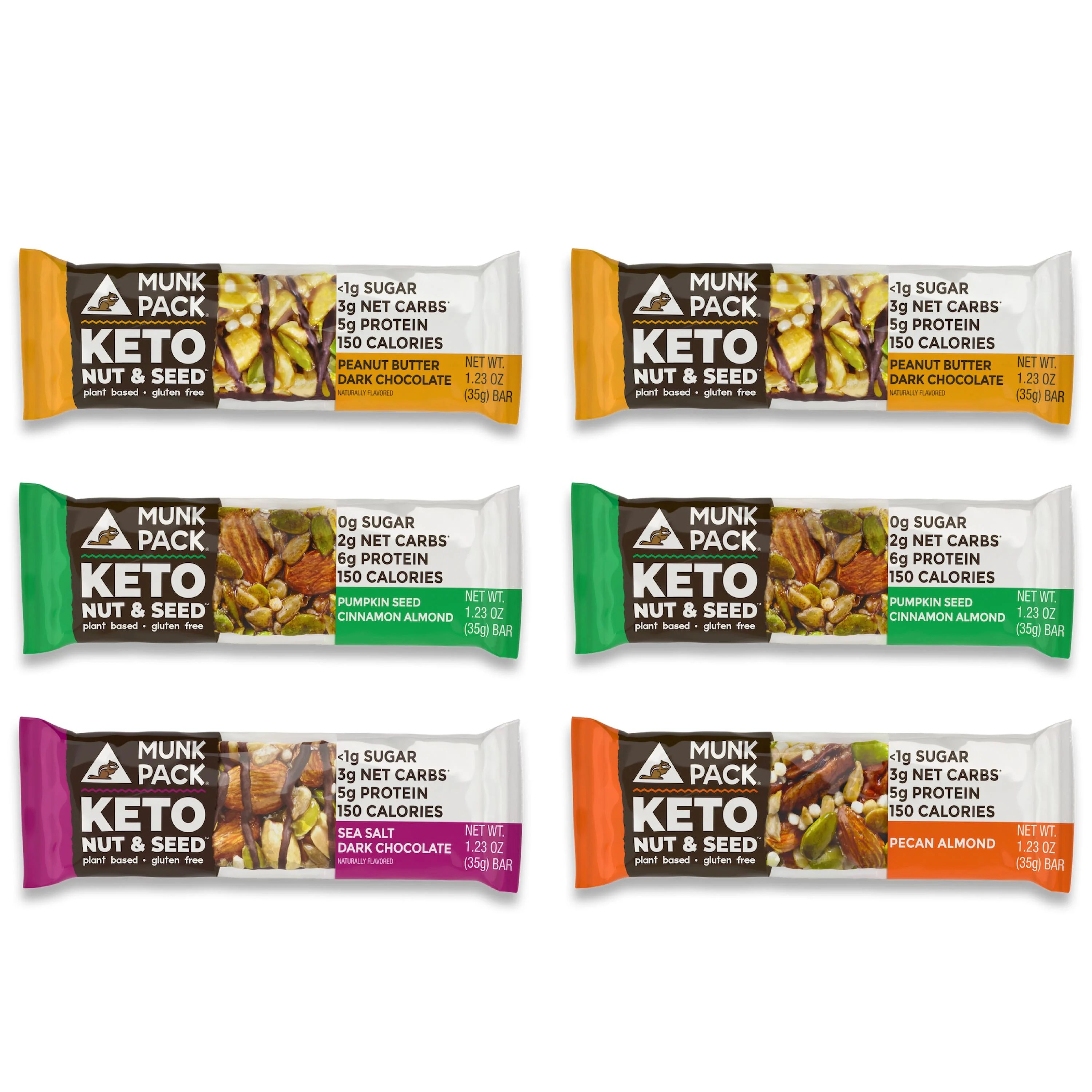 Munk Pack Keto Nut & Seed Bars, Variety Pack, Plant Based, Gluten Free